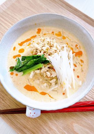 罪悪感ゼロ♪白滝の濃厚ヘルシー坦々麺♡-レシピのメイン写真