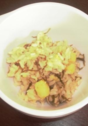 さつまいもご飯♪~きざみ昆布入り~-レシピのメイン写真