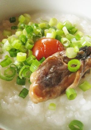 牡蠣の干物＆トマト干しのおかゆ-レシピのメイン写真