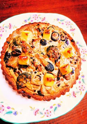 バター無し　米粉の簡単　キノコのキッシュ-レシピのメイン写真