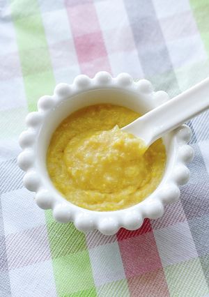 とうもろこしとパンがゆ 離乳食初期-レシピのメイン写真