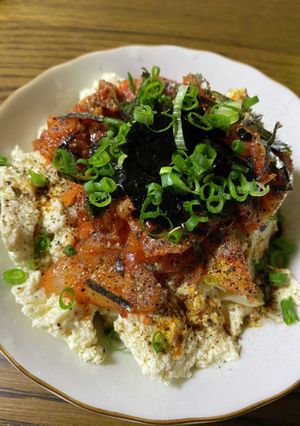 キムチ豆腐の辣油ブラックペッパー-レシピのメイン写真