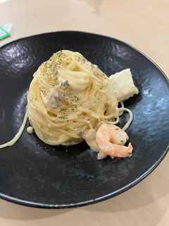 シーフードミックスで作るクリームパスタ-レシピのメイン写真