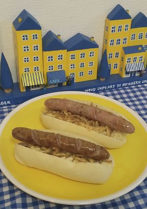 スウェーデン式ホットドッグ♪揚げ玉ねぎで-レシピのメイン写真