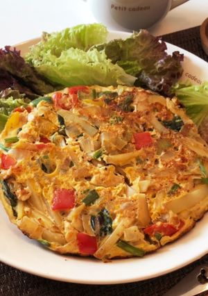 【朝食】スパニッシュオムレツ-レシピのメイン写真