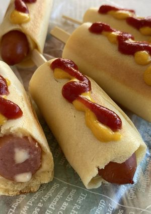 ポキポキチーズの揚げないアメリカンドッグ-レシピのメイン写真