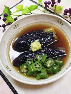 茄子の揚げ煮オクラ入り♬トロトロ♬-レシピのメイン写真