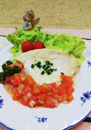 簡単かじき鮪のチーズ蒸し♬トマトソース味-レシピのメイン写真
