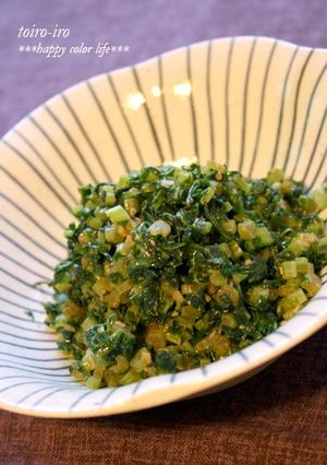 葉野菜のガーリック炒めふりかけ♪-レシピのメイン写真