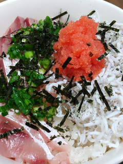 海鮮丼(はまちとしらす)-レシピのメイン写真