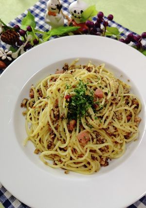 椎茸・ベーコンパスタ♬トリュフ風♬-レシピのメイン写真