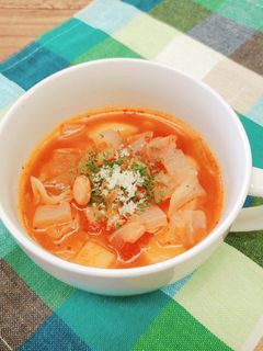 大豆入り具だくさんトマトスープ-レシピのメイン写真