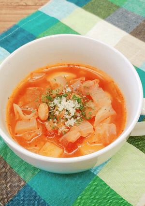 大豆入り具だくさんトマトスープ-レシピのメイン写真