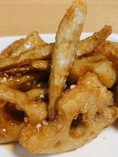 無限食!れんこん・ごぼうの甘酢醤油揚げ-レシピのメイン写真