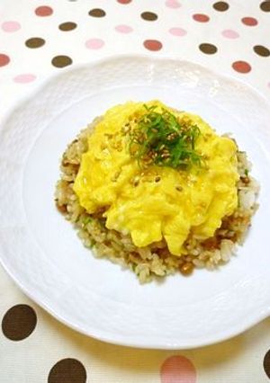 和風❤納豆チーズオムライス-レシピのメイン写真