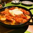 韓国風グルメ!豆腐とキムチのアヒージョ