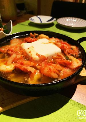 韓国風グルメ！豆腐とキムチのアヒージョ-レシピのメイン写真