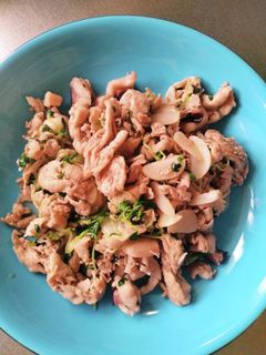 豚肉とタコのガーリック炒め-レシピのメイン写真