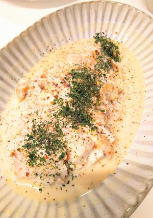 焼くサラダチキン！マスタードクリームがけ-レシピのメイン写真