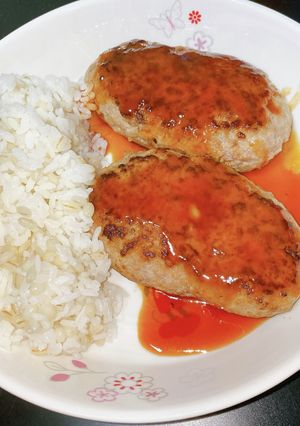 簡単チーズインハンバーグ(デミグラス)-レシピのメイン写真