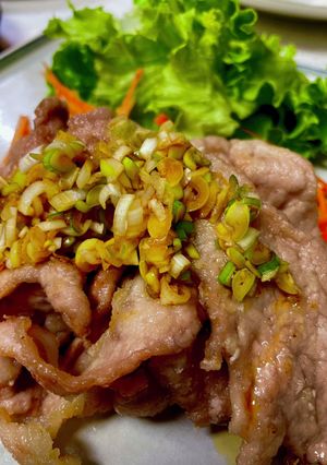 酢醤油ネギだれで食べる豚こまの揚げ焼き-レシピのメイン写真
