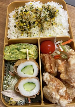 中1女子弁当アスメシ54☆白だし唐揚げ-レシピのメイン写真