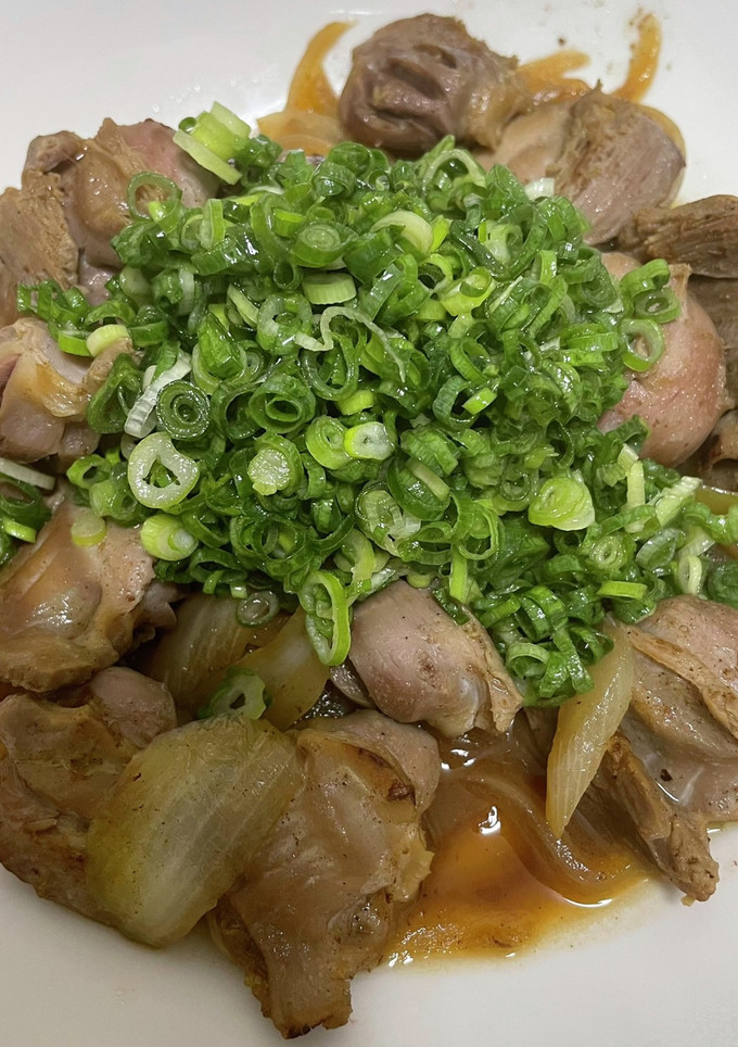 砂肝と玉ねぎのネギ塩乗せ-レシピのメイン写真
