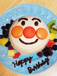 アンパンマン!きなこと小豆のドームケーキ-レシピのメイン写真