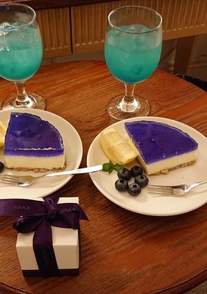 夜空のバタフライピーケーキ☆盛り付け案-レシピのメイン写真