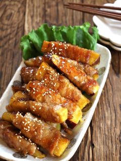 肉巻きさつまいもの照り焼き-レシピのメイン写真