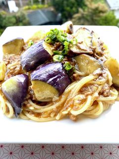 麻婆茄子のパスタ-レシピのメイン写真