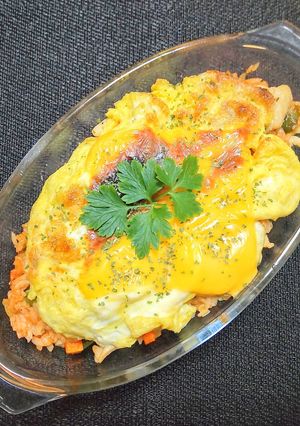 オムライスのチーズ焼き-レシピのメイン写真