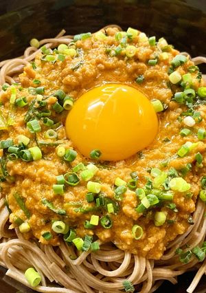 レンチンするだけ！極上肉味噌ニラそば-レシピのメイン写真