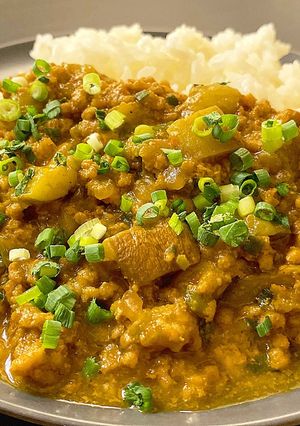 調理時間8分！レンチン麻婆茄子カレー-レシピのメイン写真