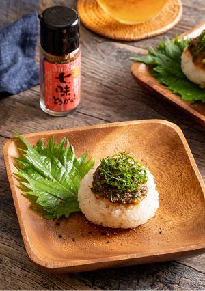 ピリ辛!ネギ味噌焼おにぎり-レシピのメイン写真