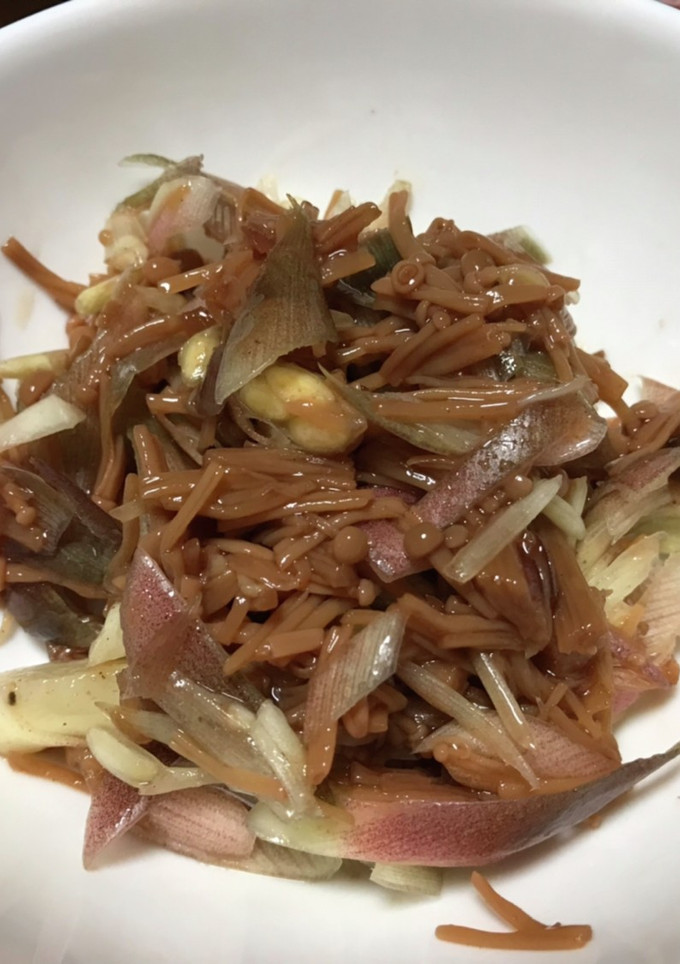 茗荷とエノキの梅醤油炒め-レシピのメイン写真