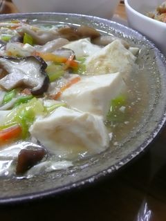 お豆腐の簡単きのこあんかけ-レシピのメイン写真