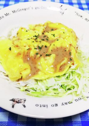 千切りキャベツと卵のホットサラダ-レシピのメイン写真