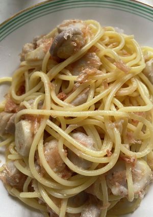 里芋と納豆のたれのパスタ-レシピのメイン写真