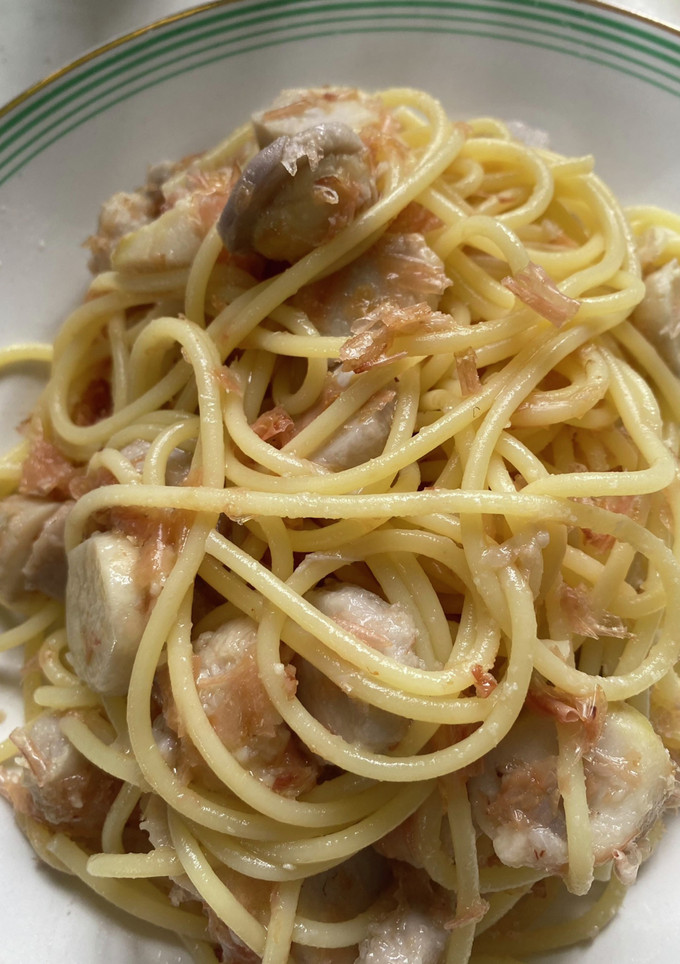里芋と納豆のたれのパスタ-レシピのメイン写真