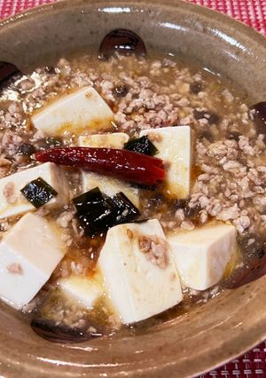 実山椒の鶏そぼろで白の麻婆豆腐-レシピのメイン写真