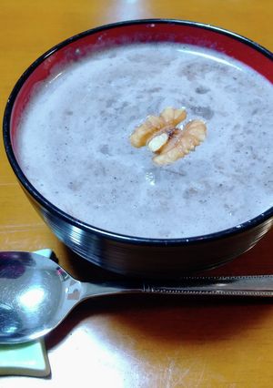 ●健脳と補腎の薬膳●黒胡麻くるみ汁粉-レシピのメイン写真