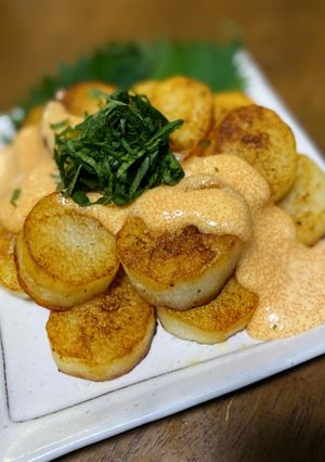 揚げ焼き長芋の明太マヨがけ-レシピのメイン写真