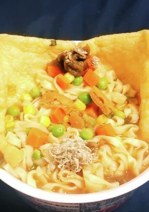 “○ちゃん豚汁ミクベジとろろ昆布うどん”-レシピのメイン写真