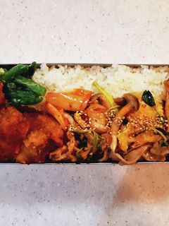 高校生弁当覚え書き71 豚キムチ弁当-レシピのメイン写真