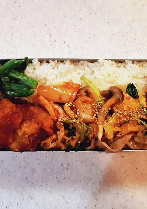 高校生弁当覚え書き71　豚キムチ弁当-レシピのメイン写真