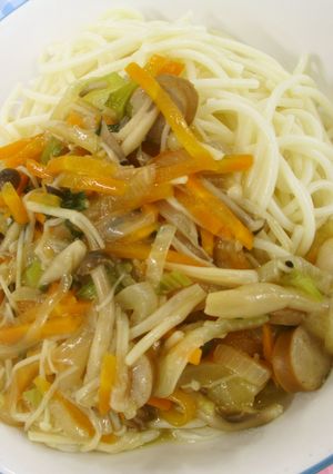 【学校給食】きのこバタースパゲティソース-レシピのメイン写真