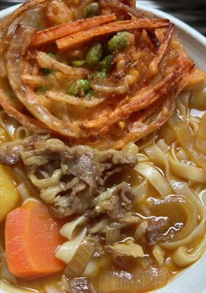 かき揚げカレーうどん-レシピのメイン写真