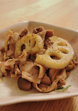 豚肉と蓮根のオイスターソース炒め-レシピのメイン写真