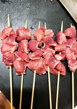キャンプ飯　焼き鳥　砂肝-レシピのメイン写真